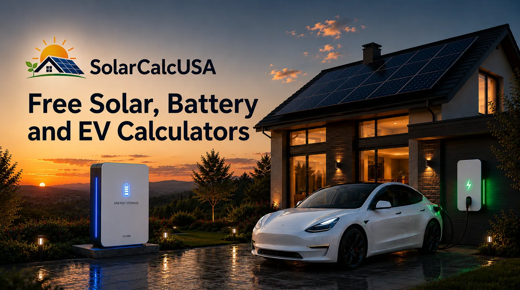 SolarCalcUSA — Free Solar, Battery and EV Calculators